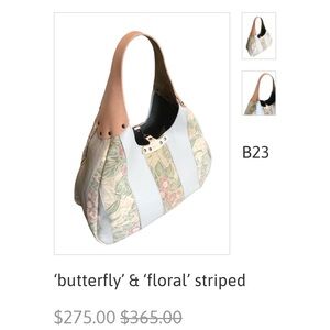 DEAN floral Striped handbag